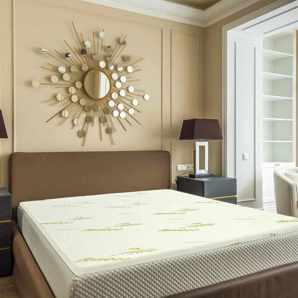 4cm Memory Foam Mattress Topper | with Bamboo Cover | Double
