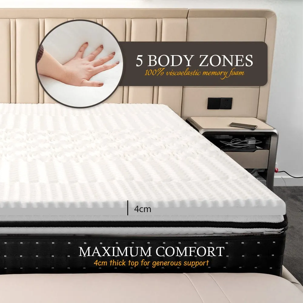 4cm Memory Foam Mattress Topper | with Bamboo Cover | Double