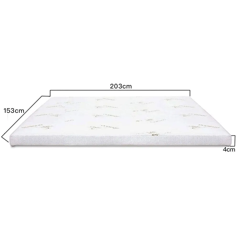 4cm Memory Foam Mattress Topper | with Bamboo Cover | Queen
