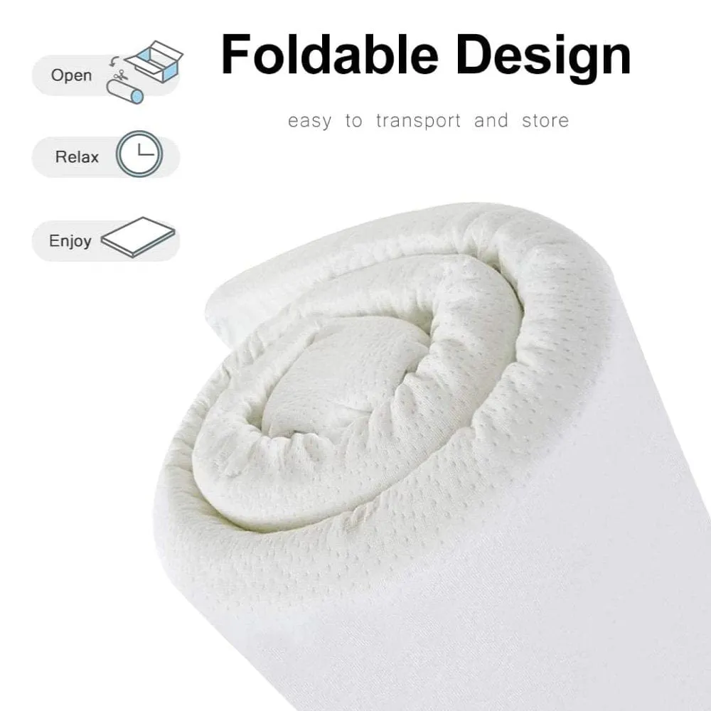 4cm Memory Foam Mattress Topper | with Bamboo Cover | Queen