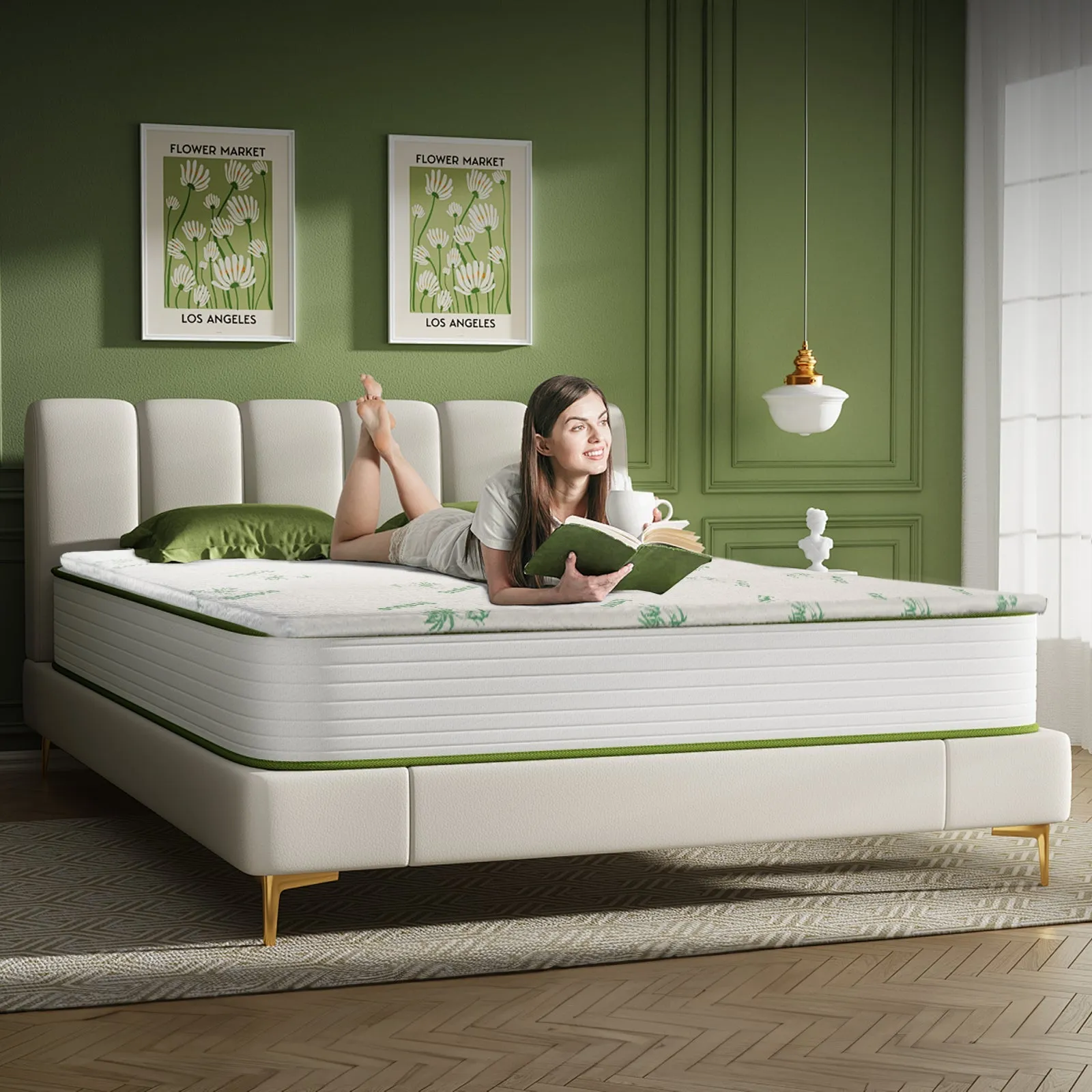 4cm Memory Foam Mattress Topper | with Bamboo Cover | Queen