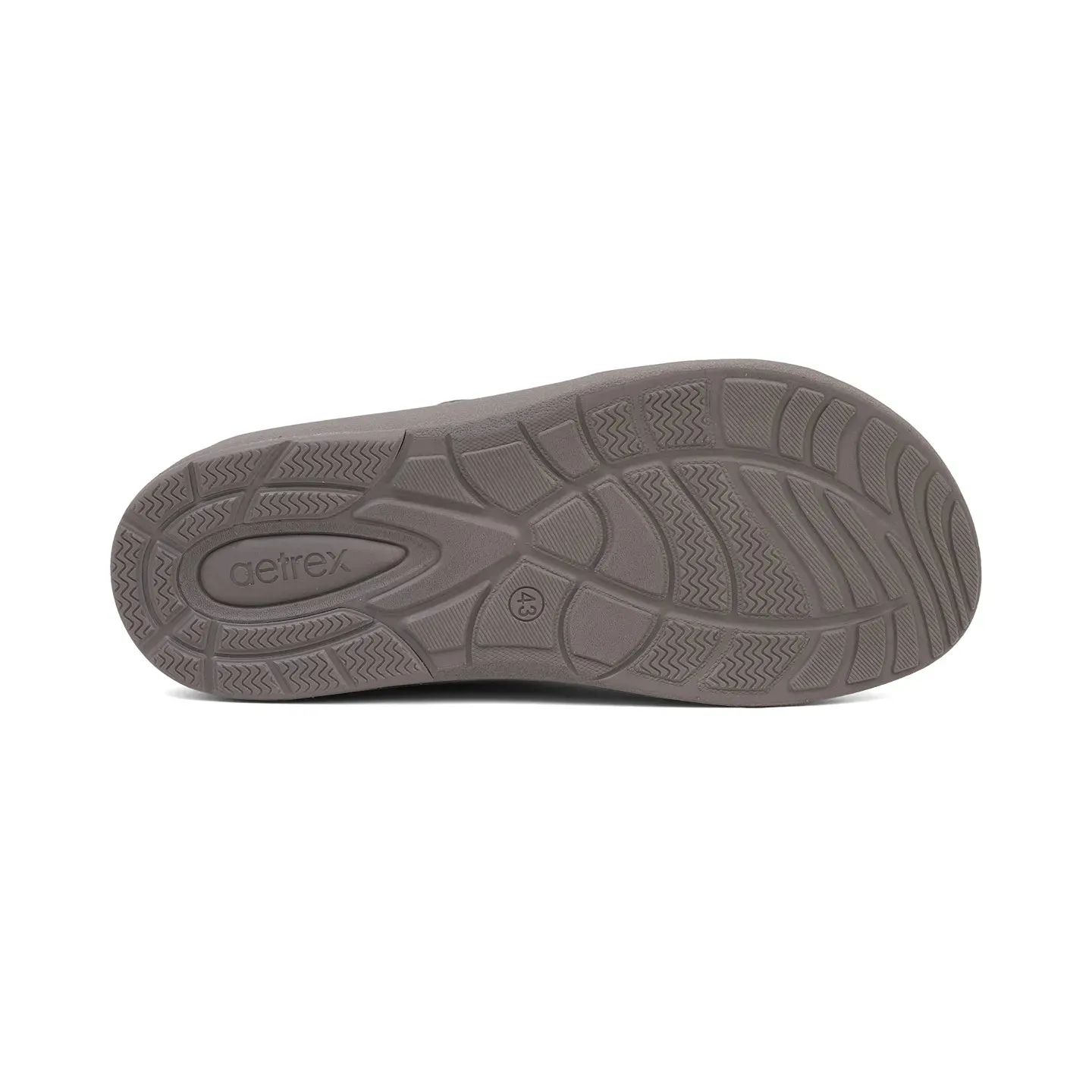 Aetrex Premium Comfort Suede Foot Bed Arabic Sandals Stone