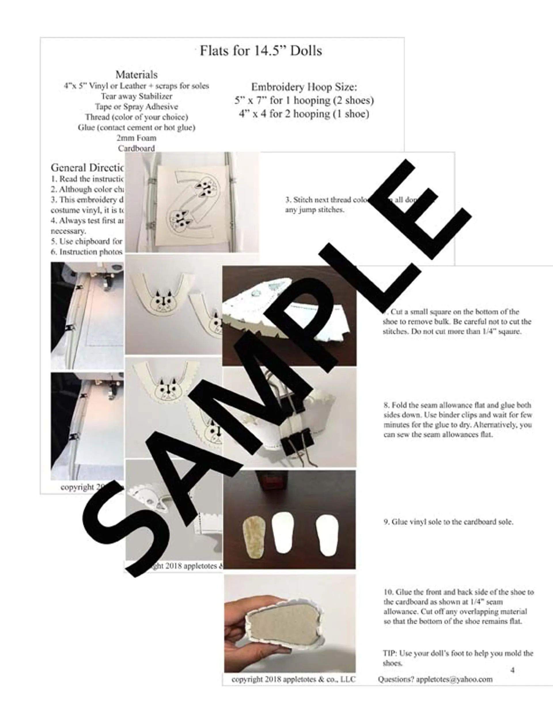 Animal Flats Collection ITH Embroidery Patterns for 18" Dolls