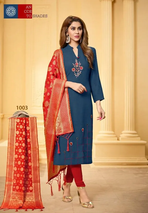 Avc Launched Kanichipuram Stall Cotton Casual Wear Salwar Suits
