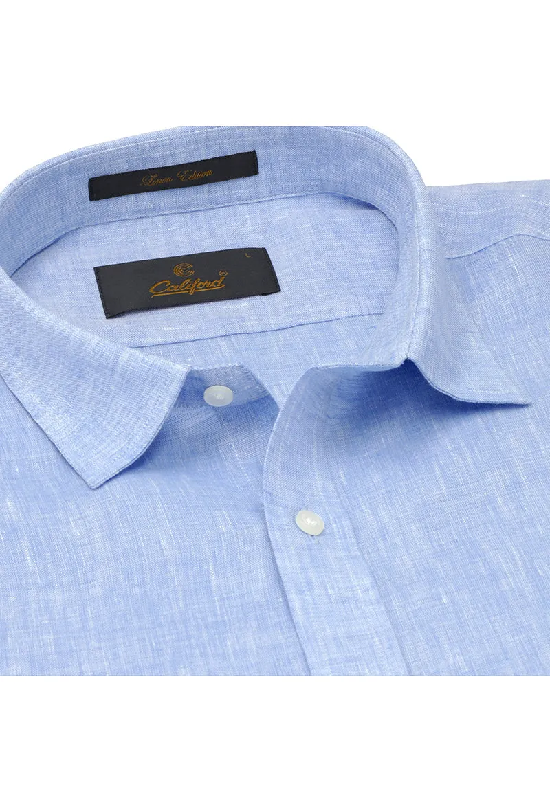 Baby blue Linen shirt - 032250- 04