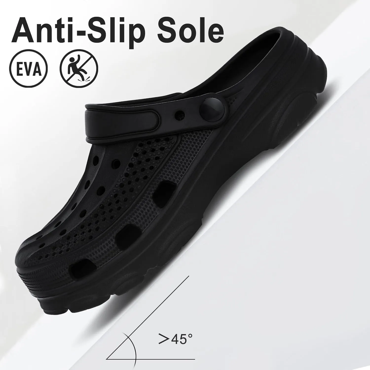 Beslip Womens Mens Garden Clogs Shoes with Arch Support Unisex Comfort Slip-on Sandals