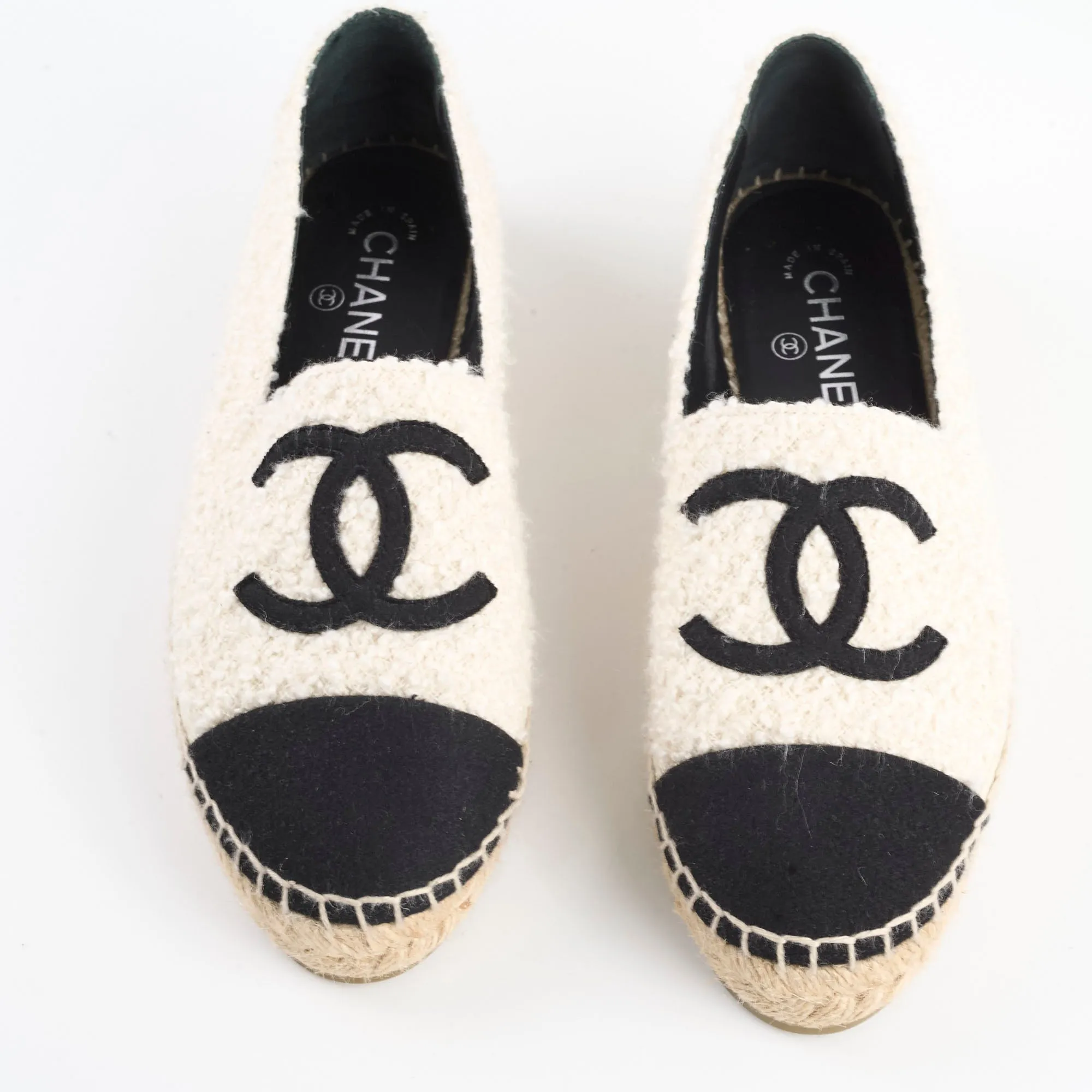Chanel Espadrilles White/Black Size 40