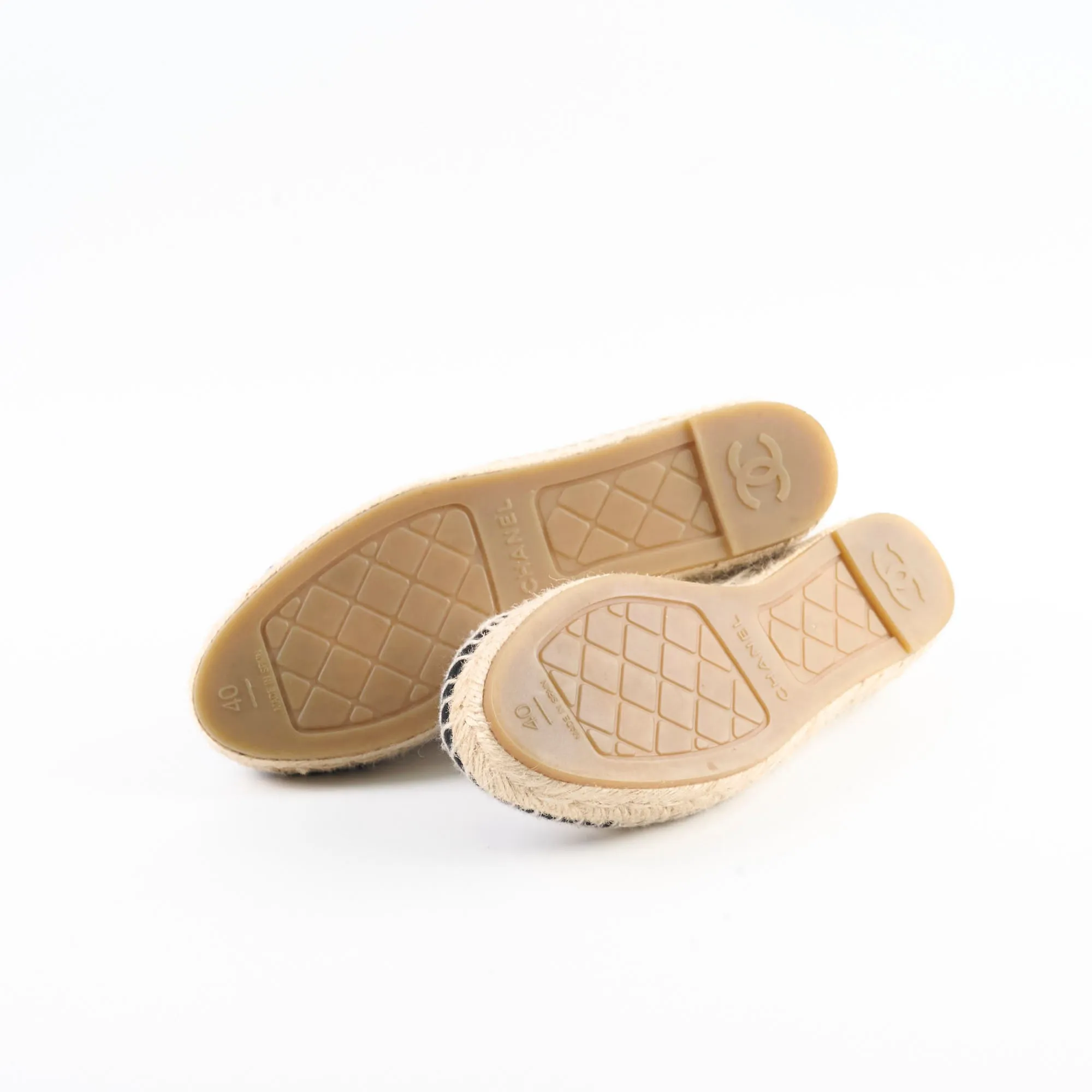 Chanel Espadrilles White/Black Size 40