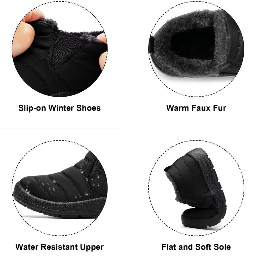 Cheval Winter Snow Boots for Women, Fur Lined Warm Ankle Booties, Outdoor Anti-slip Waterproof Comfortable Short Boot, Botas De Invierno Para Mujert