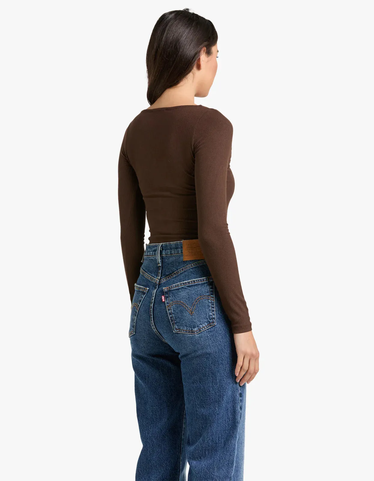 Chic Square Neck Long Sleeve Top