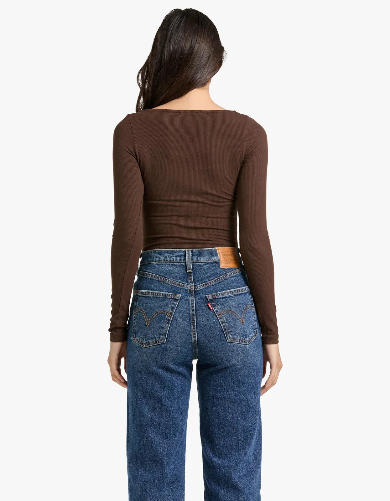 Chic Square Neck Long Sleeve Top