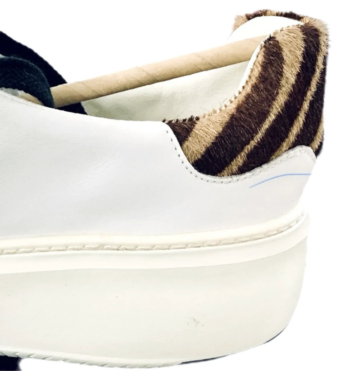 Cole Haan Grandpro Cloudfeel Topspin Leather & Faux Calf Hair Sneakers Size 11 M