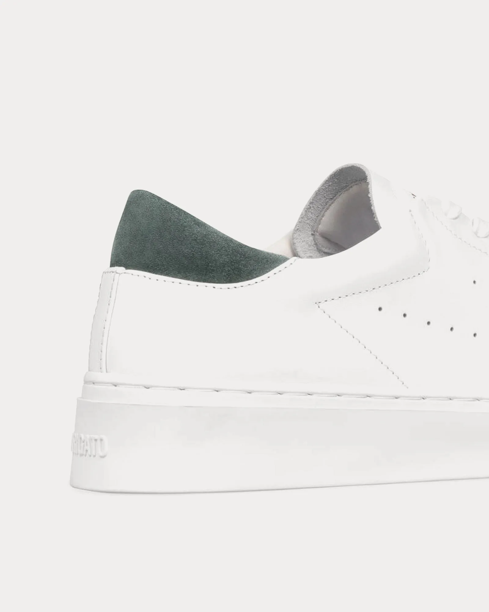 Court Leather White / Green Low Top Sneakers