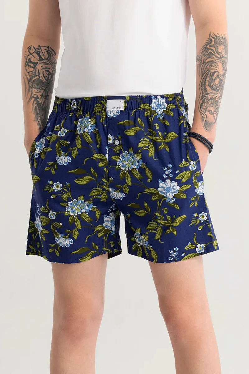 Eivind Floral Blue Boxer
