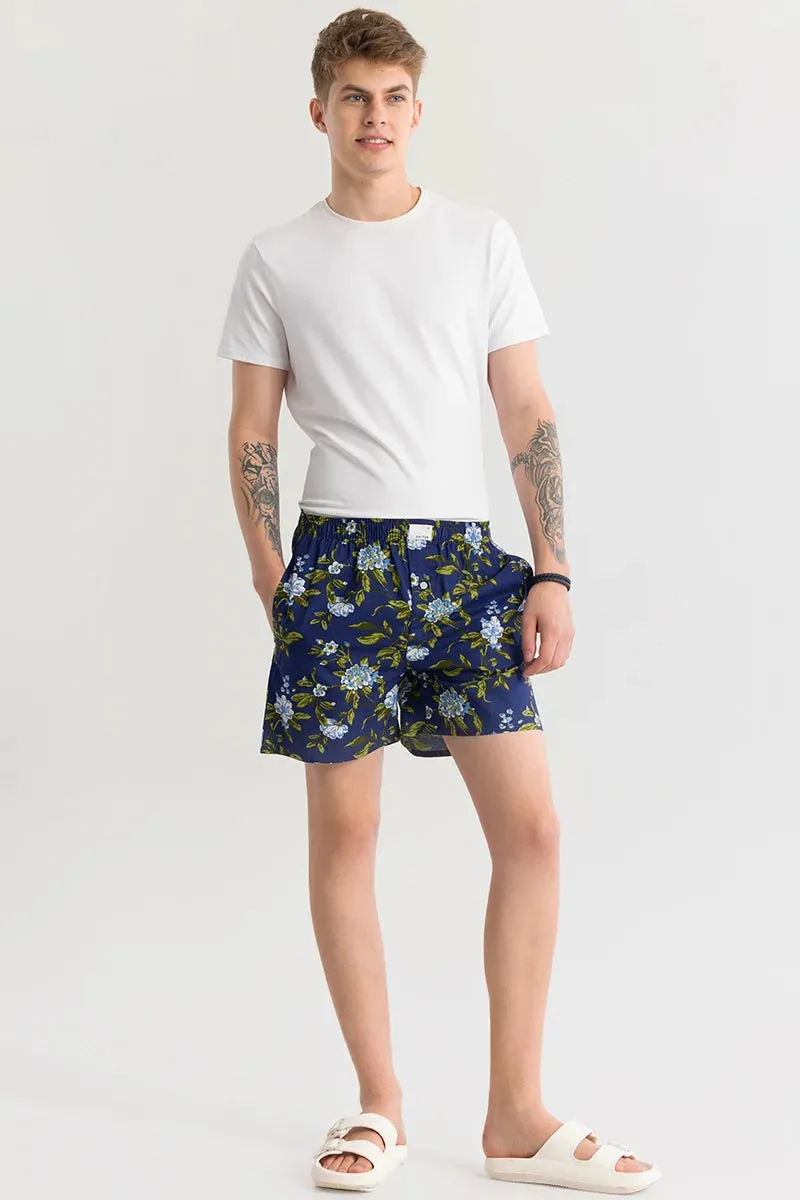 Eivind Floral Blue Boxer