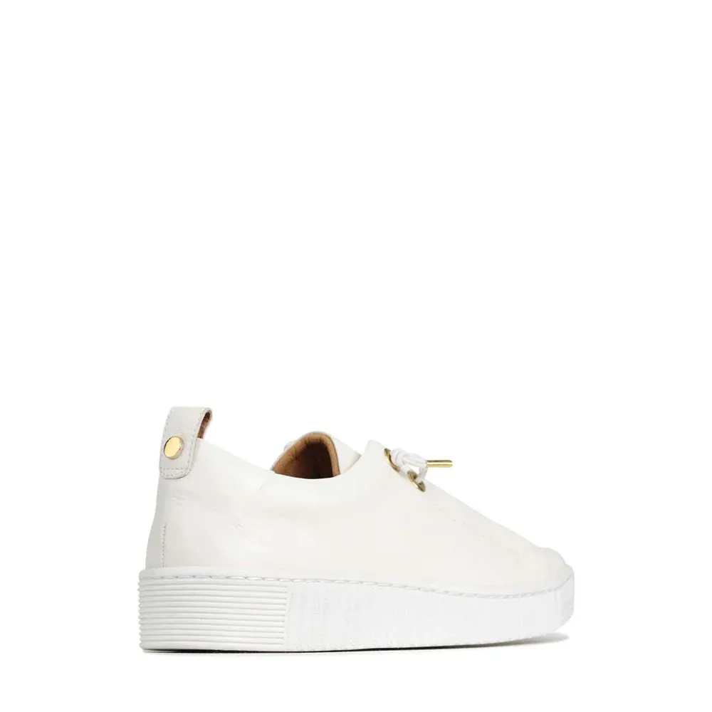 EOS Jool White Leather Sneaker