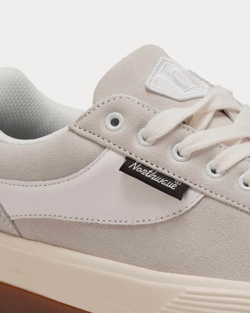 Espresso Suede White Low Top Sneakers