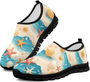 Fashion Walking Shoes for Woman Girls Comfortable Slip On Casual Shoe Light Soft Running Sneakers for Climbing Size 5.5-11.5 Black Sole