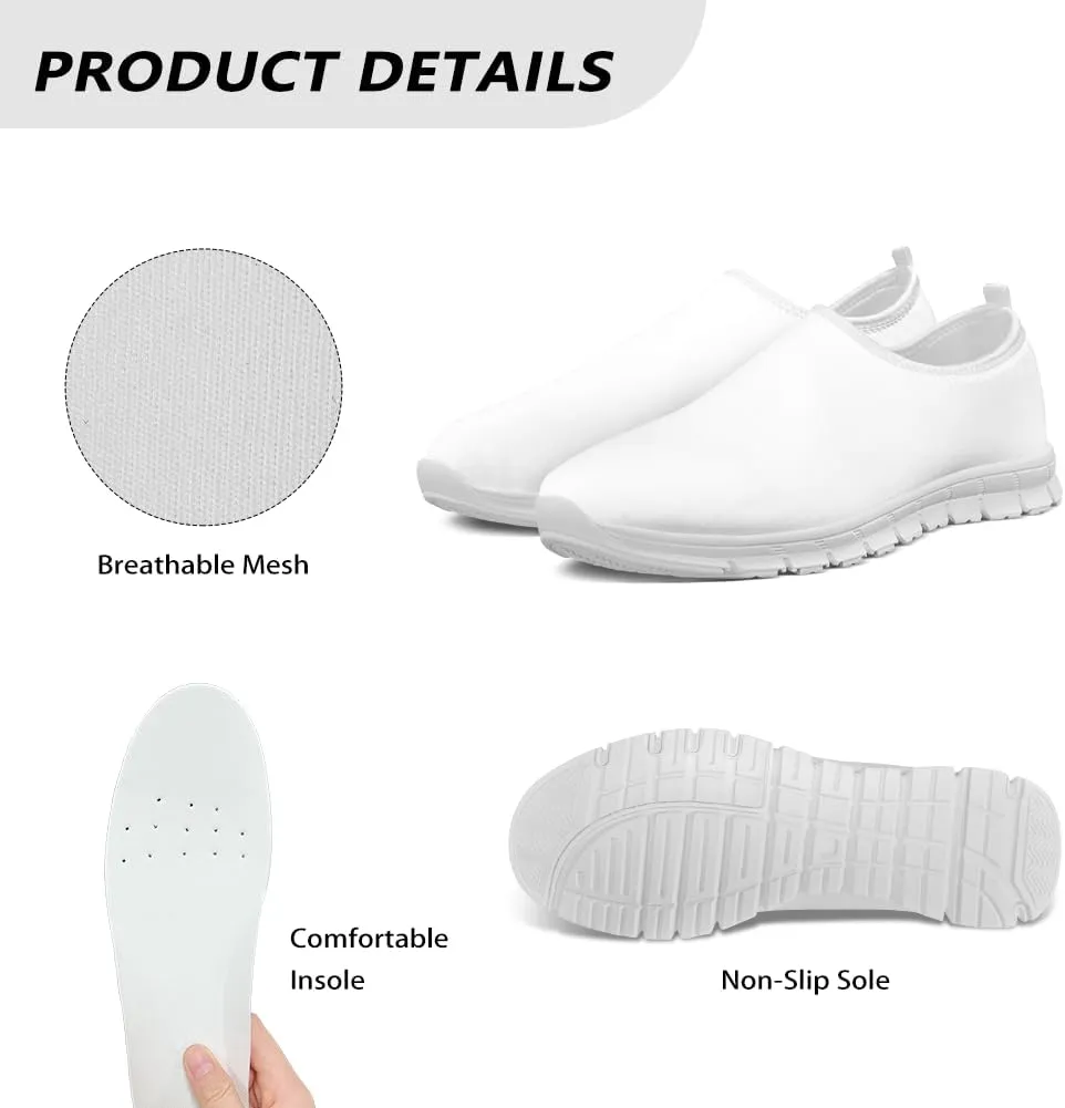 Fashion Walking Shoes for Woman Girls Comfortable Slip On Casual Shoe Light Soft Running Sneakers for Climbing Size 5.5-11.5 Black Sole