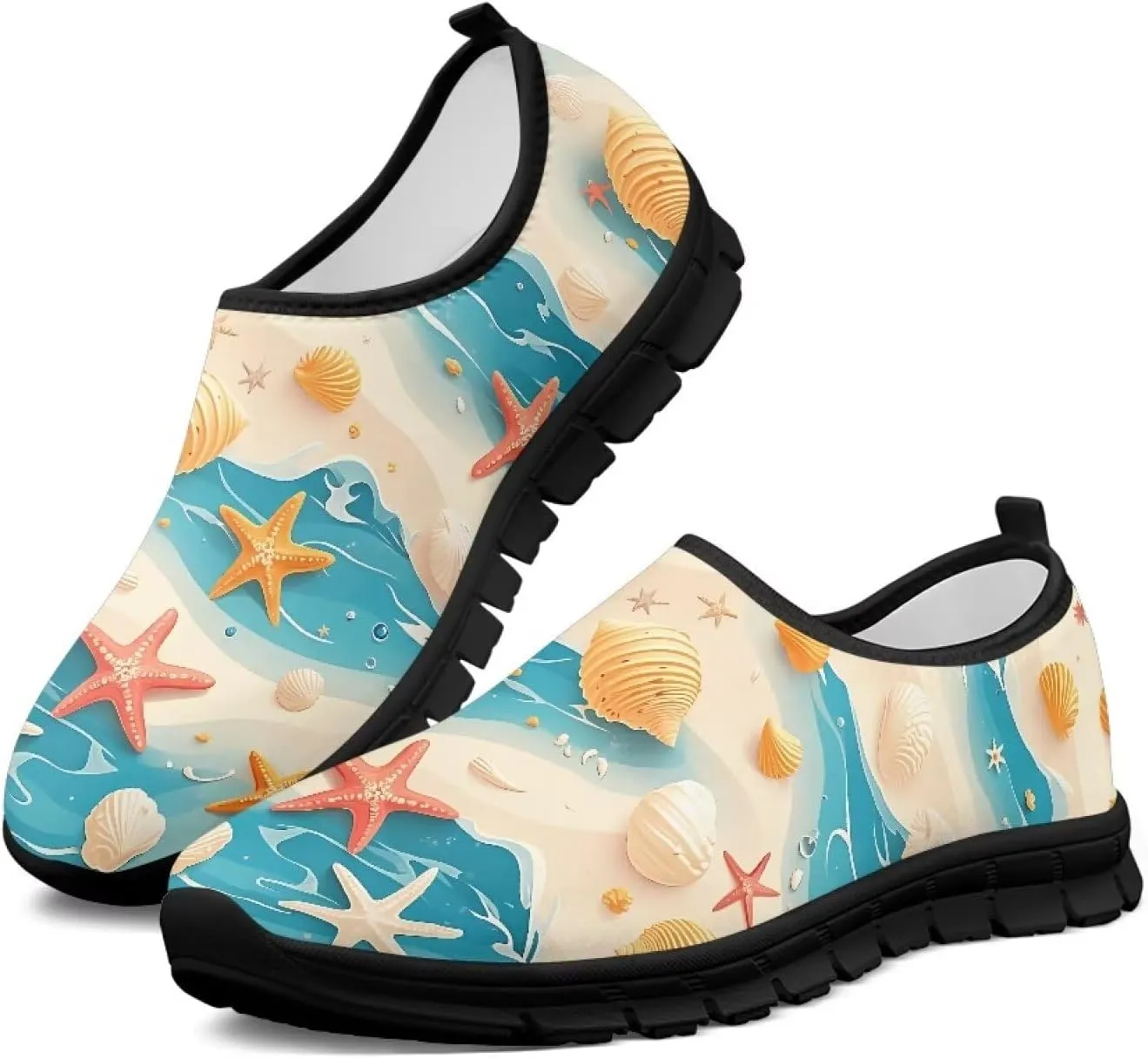 Fashion Walking Shoes for Woman Girls Comfortable Slip On Casual Shoe Light Soft Running Sneakers for Climbing Size 5.5-11.5 Black Sole