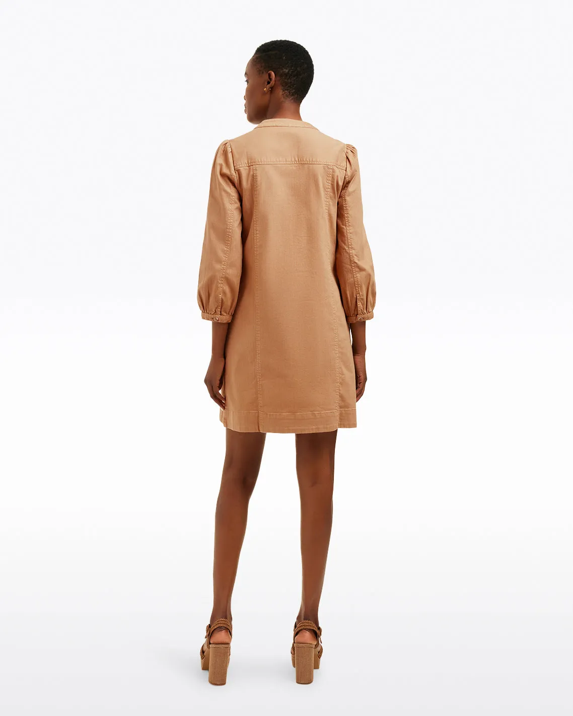 Felicity Popover Shift Dress in Croissant