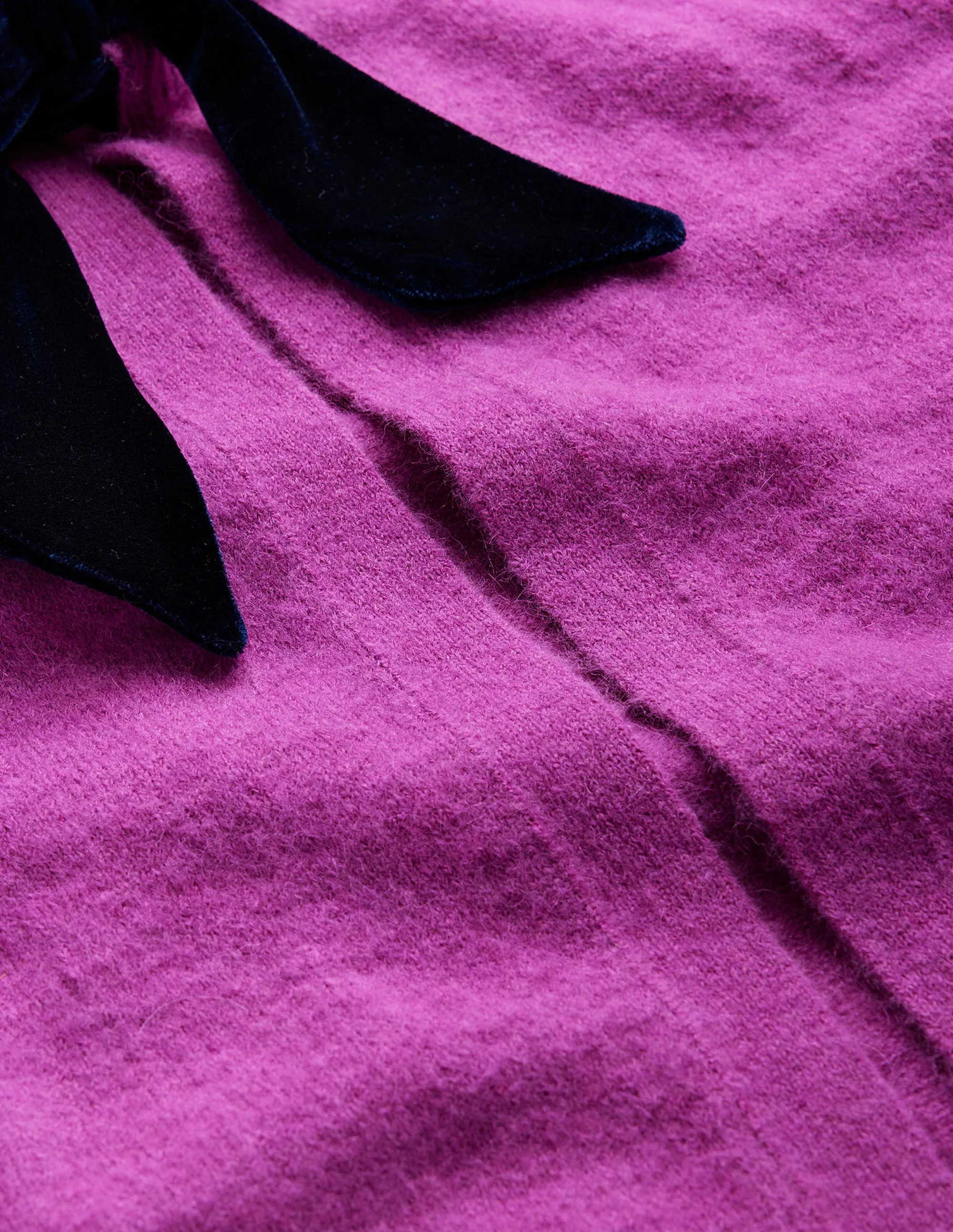 Fluffy Bow Cardigan-Festival Fuchsia