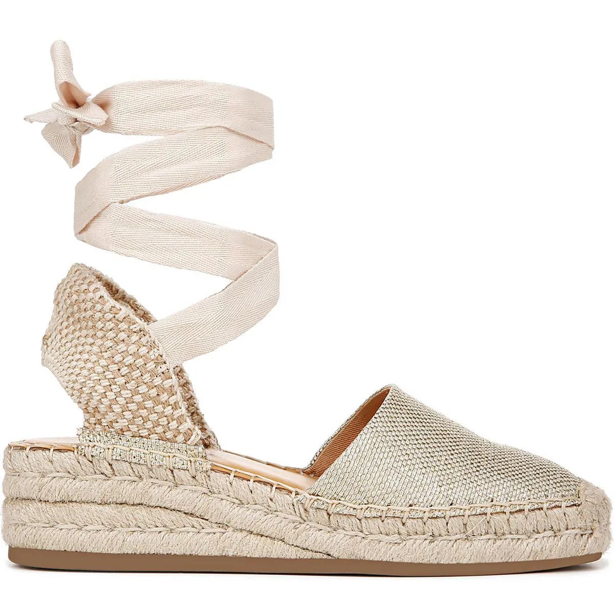 Franco Sarto Womens Britney Canvas Woven Espadrilles