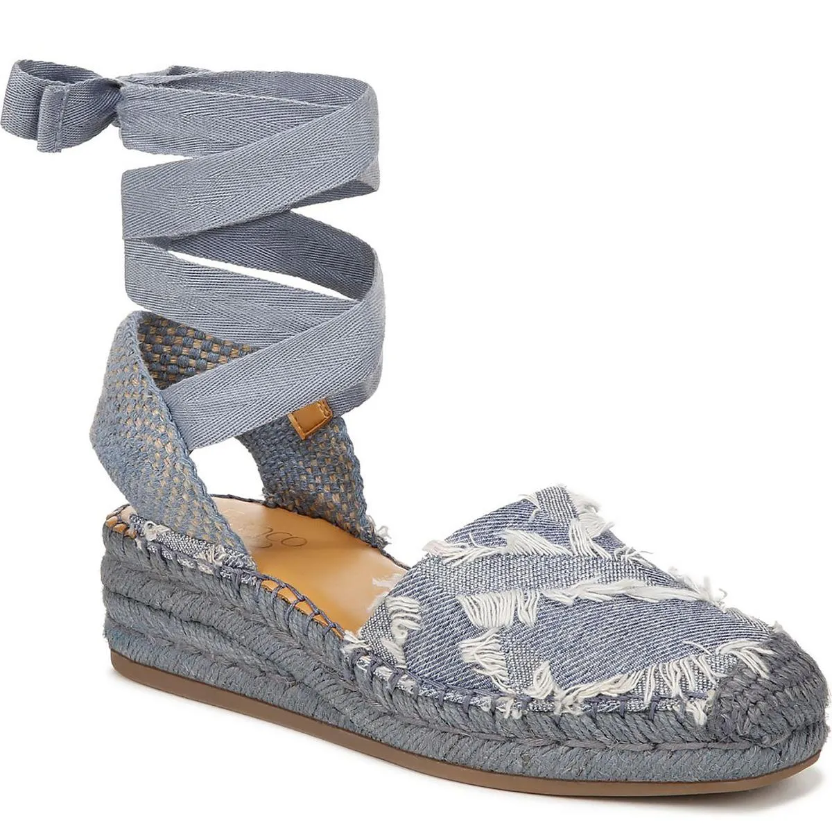 Franco Sarto Womens Britney Canvas Woven Espadrilles