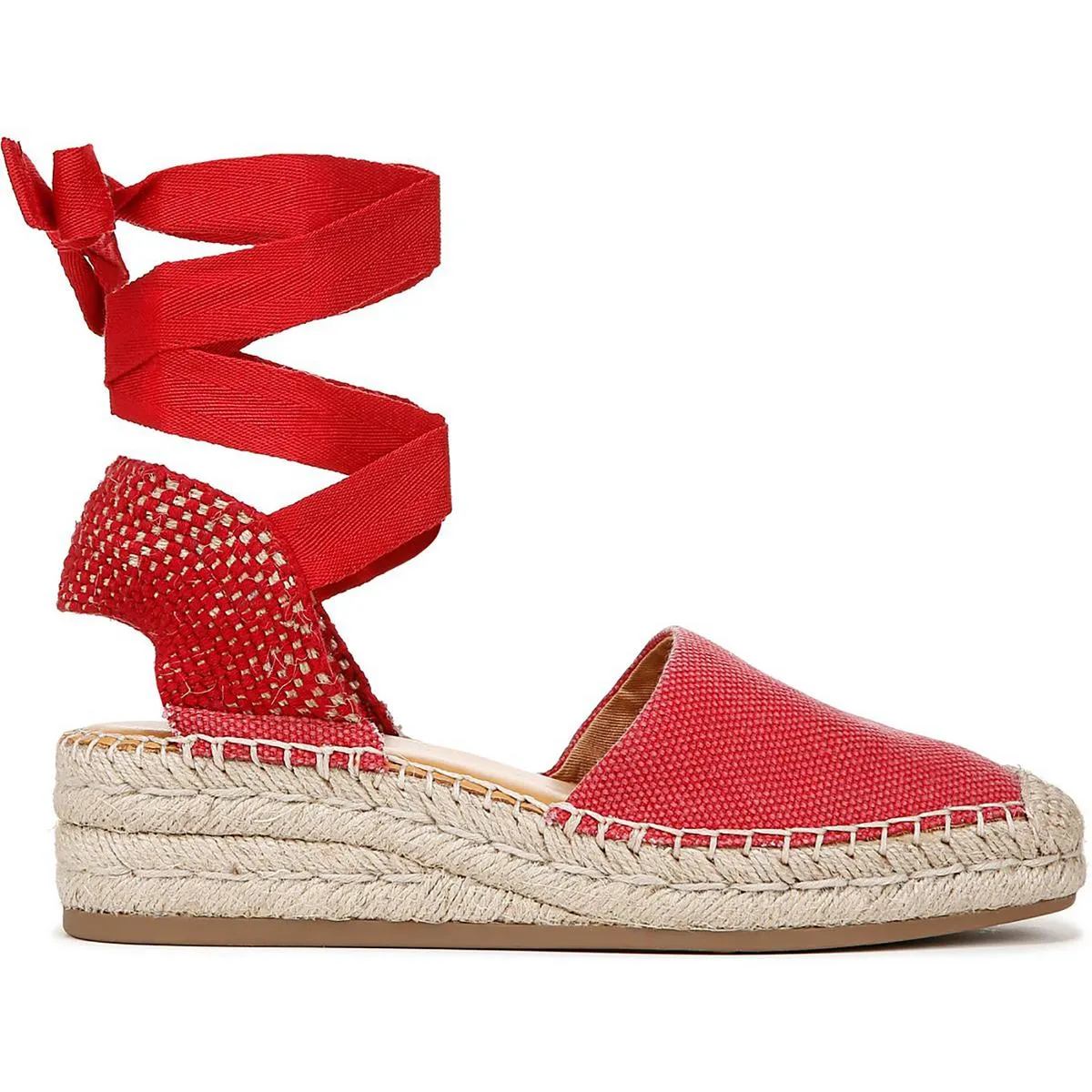 Franco Sarto Womens Britney Canvas Woven Espadrilles