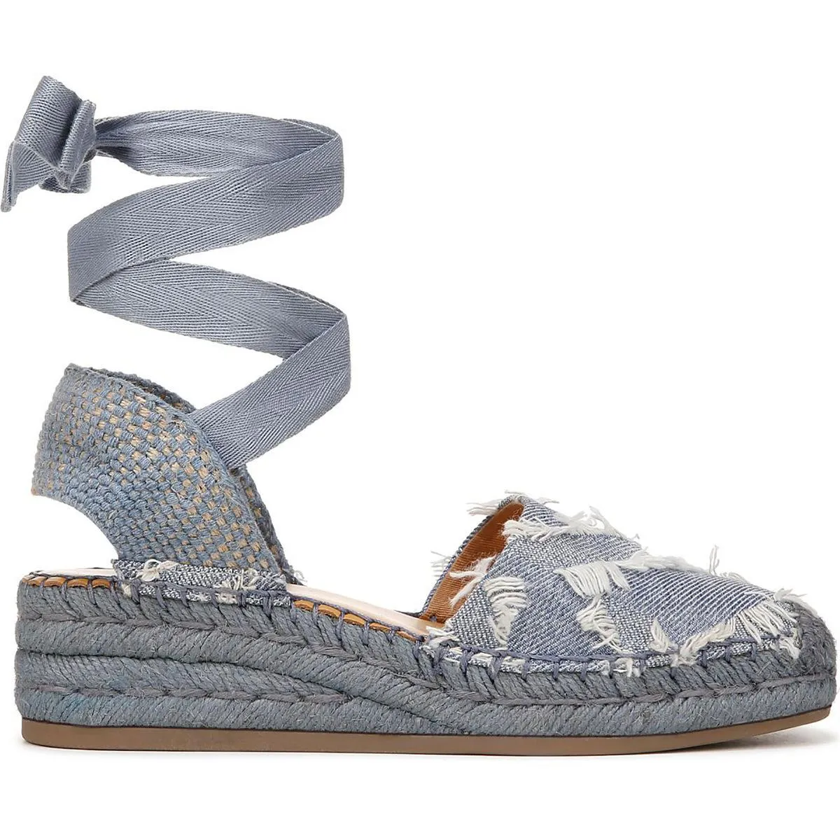 Franco Sarto Womens Britney Canvas Woven Espadrilles