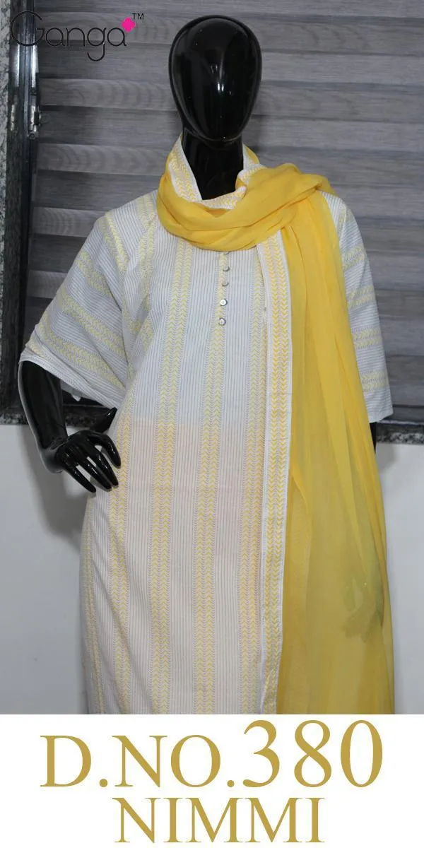 Ganga Suits Nimmi Cotton Printed Button Work Casual Wear Suits