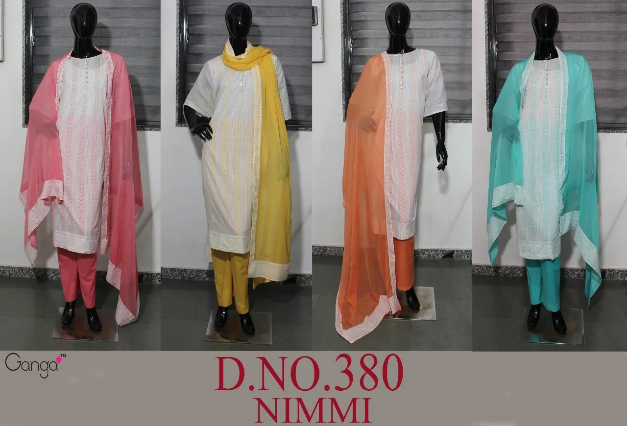 Ganga Suits Nimmi Cotton Printed Button Work Casual Wear Suits