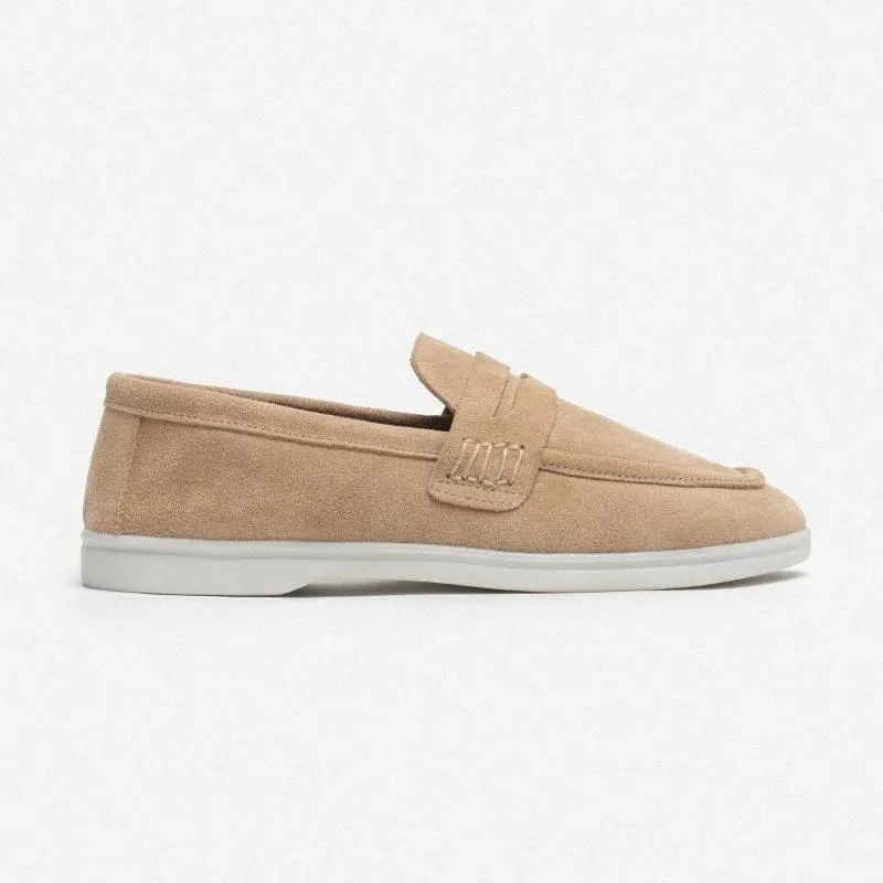 Genuine Suede Flat Sole Women's Loafers