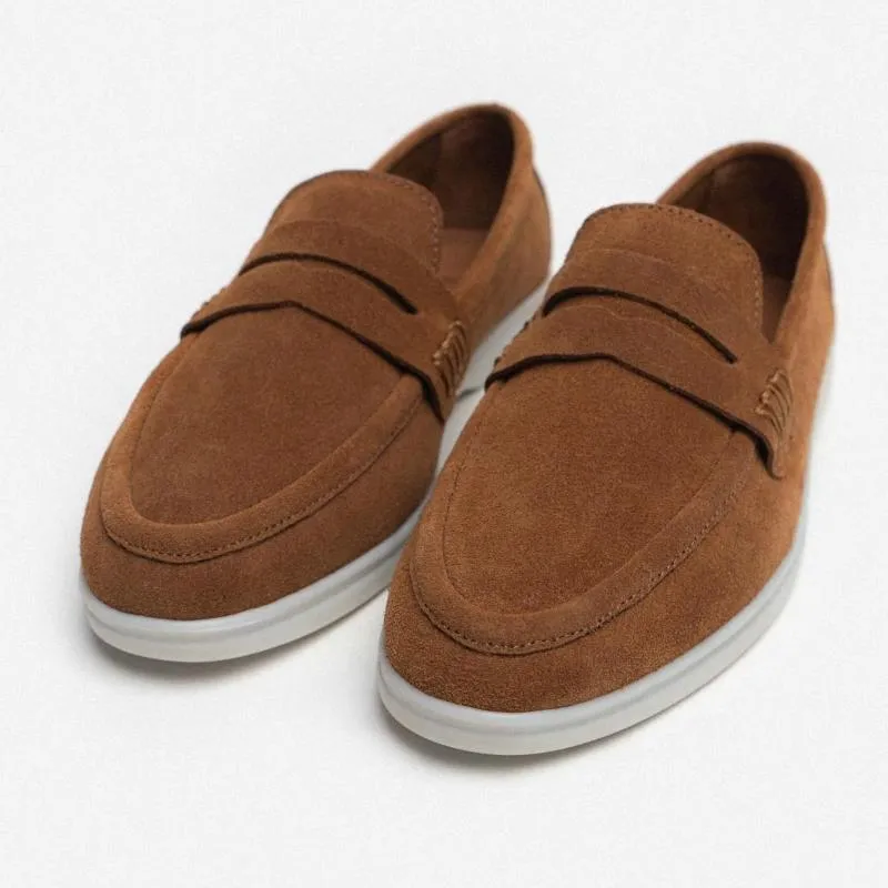 Genuine Suede Flat Sole Women's Loafers