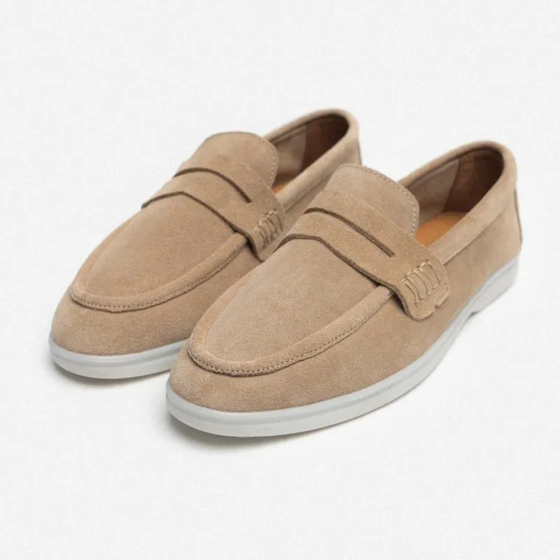 Genuine Suede Flat Sole Women's Loafers