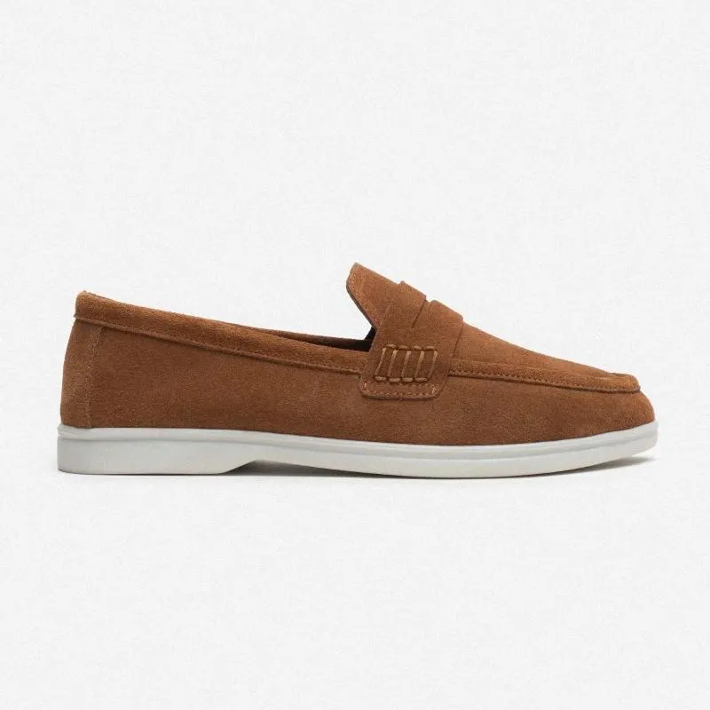Genuine Suede Flat Sole Women's Loafers