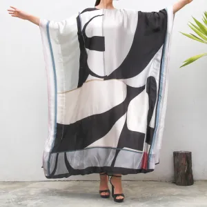 Geometric Digital Printed Long Casual Wear Kaftan KAF0080