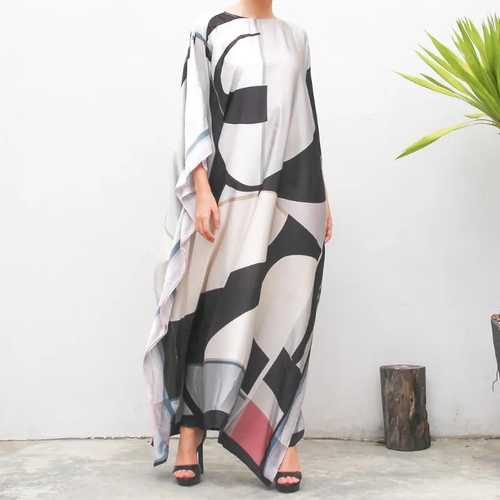 Geometric Digital Printed Long Casual Wear Kaftan KAF0080