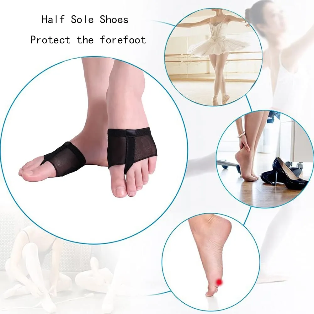 Half Sole Dance Shoes Ballet Lyrical Dance Paws Pads Foot Undies Belly Contemporary Dance Shoes for Women Girls Kids