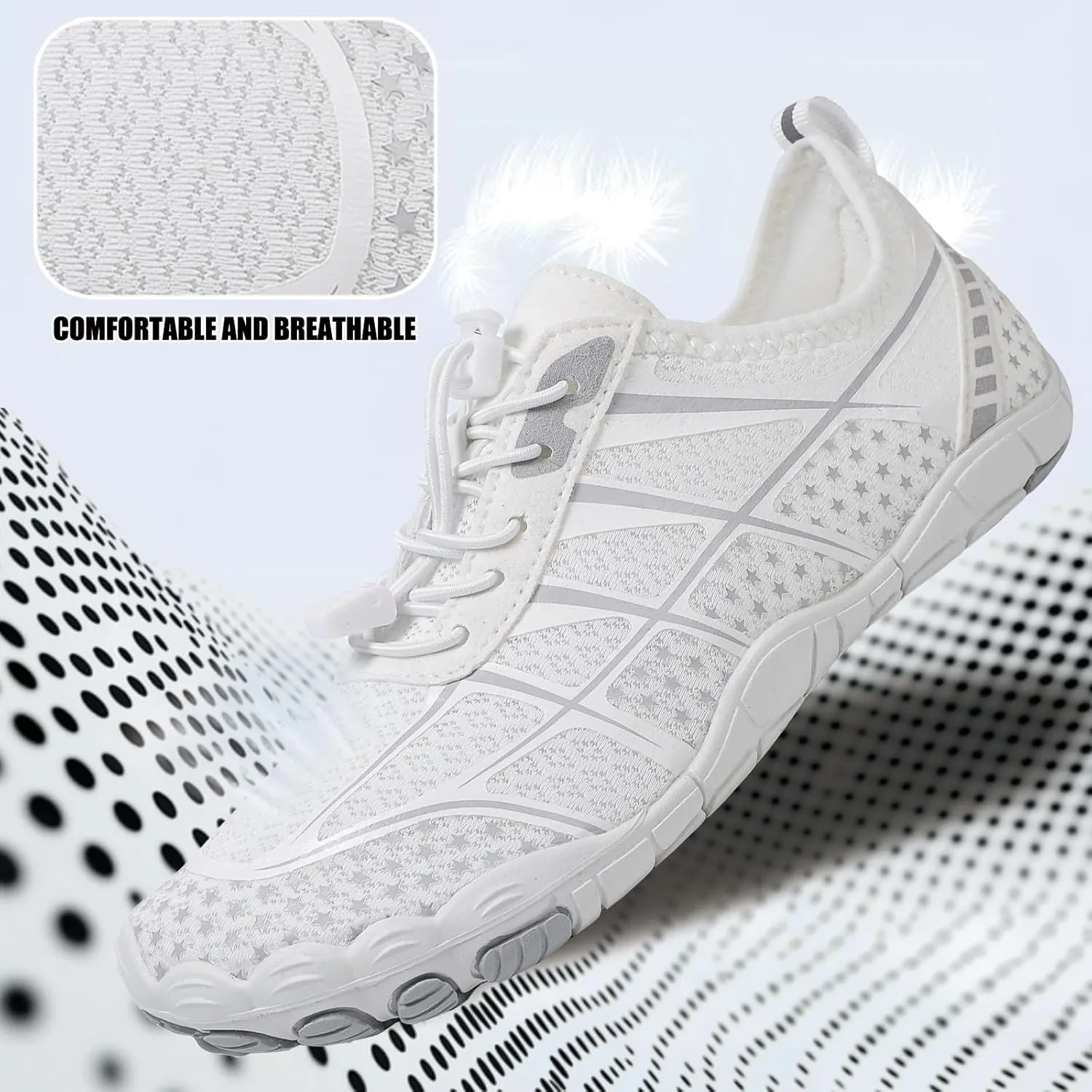Hike Barefoot Shoes Womens Men,Unisex Barefoot Water Shoes Breathable, Anti-Slip Hiking Footwear for Athletic Wide Toe Shoe Footwear for Hiking, Walking, Running, Yoga, and Water Sports