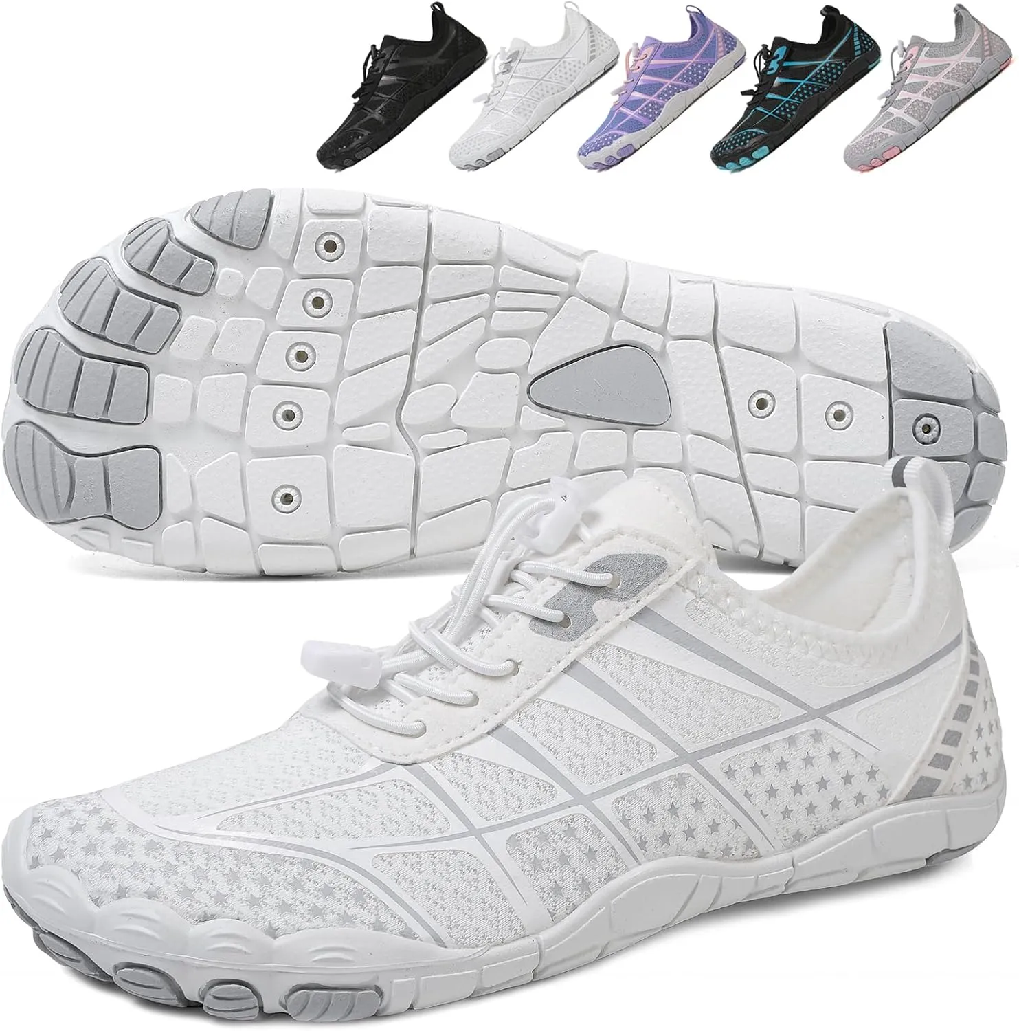 Hike Barefoot Shoes Womens Men,Unisex Barefoot Water Shoes Breathable, Anti-Slip Hiking Footwear for Athletic Wide Toe Shoe Footwear for Hiking, Walking, Running, Yoga, and Water Sports