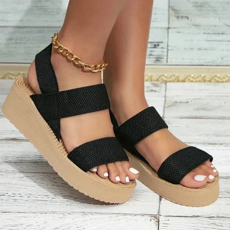 Isla™ | Minimalist Slingback Wedge Sandals