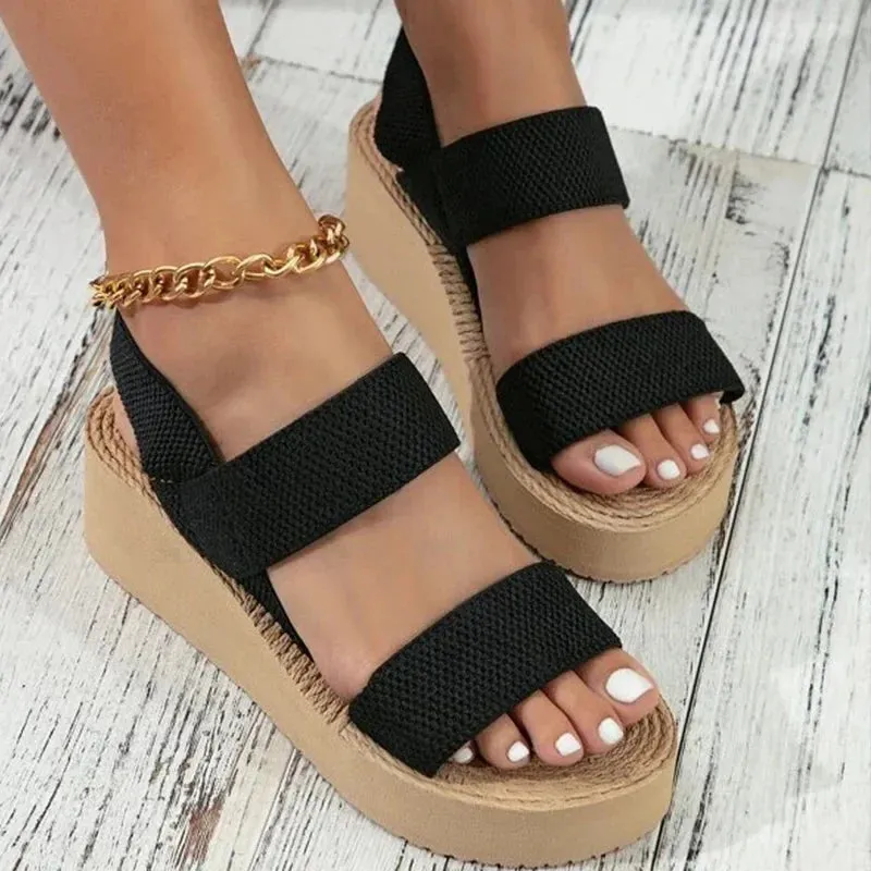 Isla™ | Minimalist Slingback Wedge Sandals