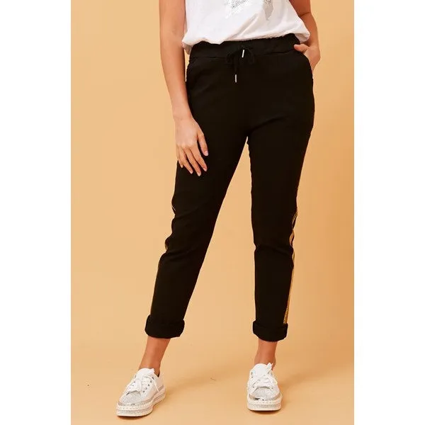 JANJA FOIL PRINT JOGGER PANTS