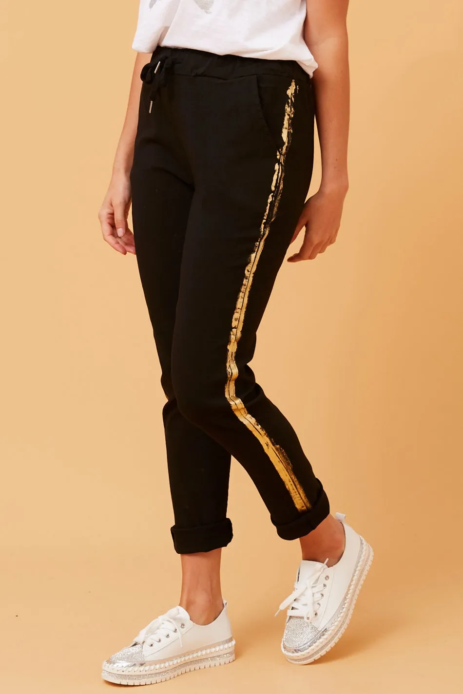 JANJA FOIL PRINT JOGGER PANTS