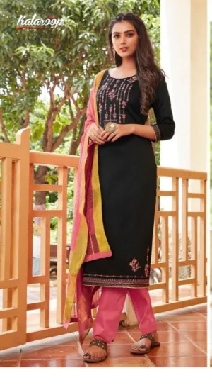 Kalaroop Kajree  Crysta Jam Silk Cotton Casual Wear Kurti Collection