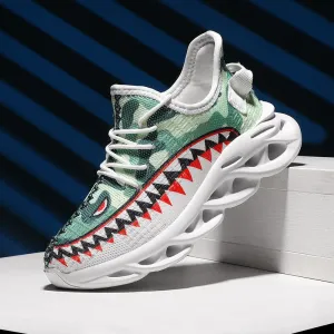 Kids Sneakers Comfortable Shark Shoes Twist Bottom Trainers