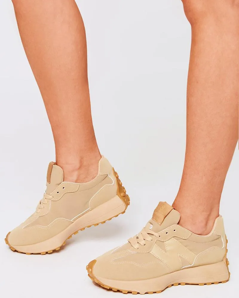 Lace up Suede Muffin Sneakers