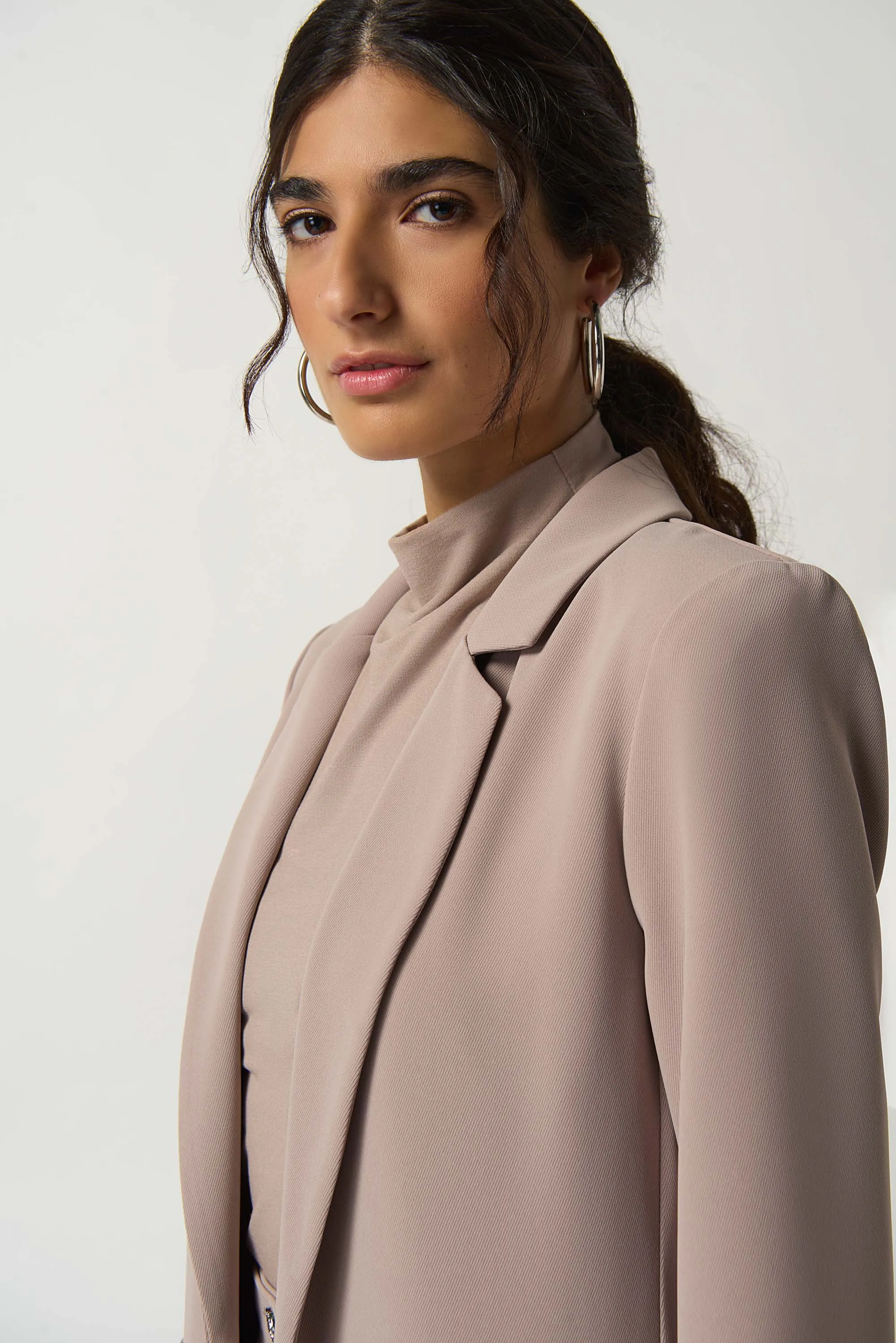 Latte Notched Collar Blazer