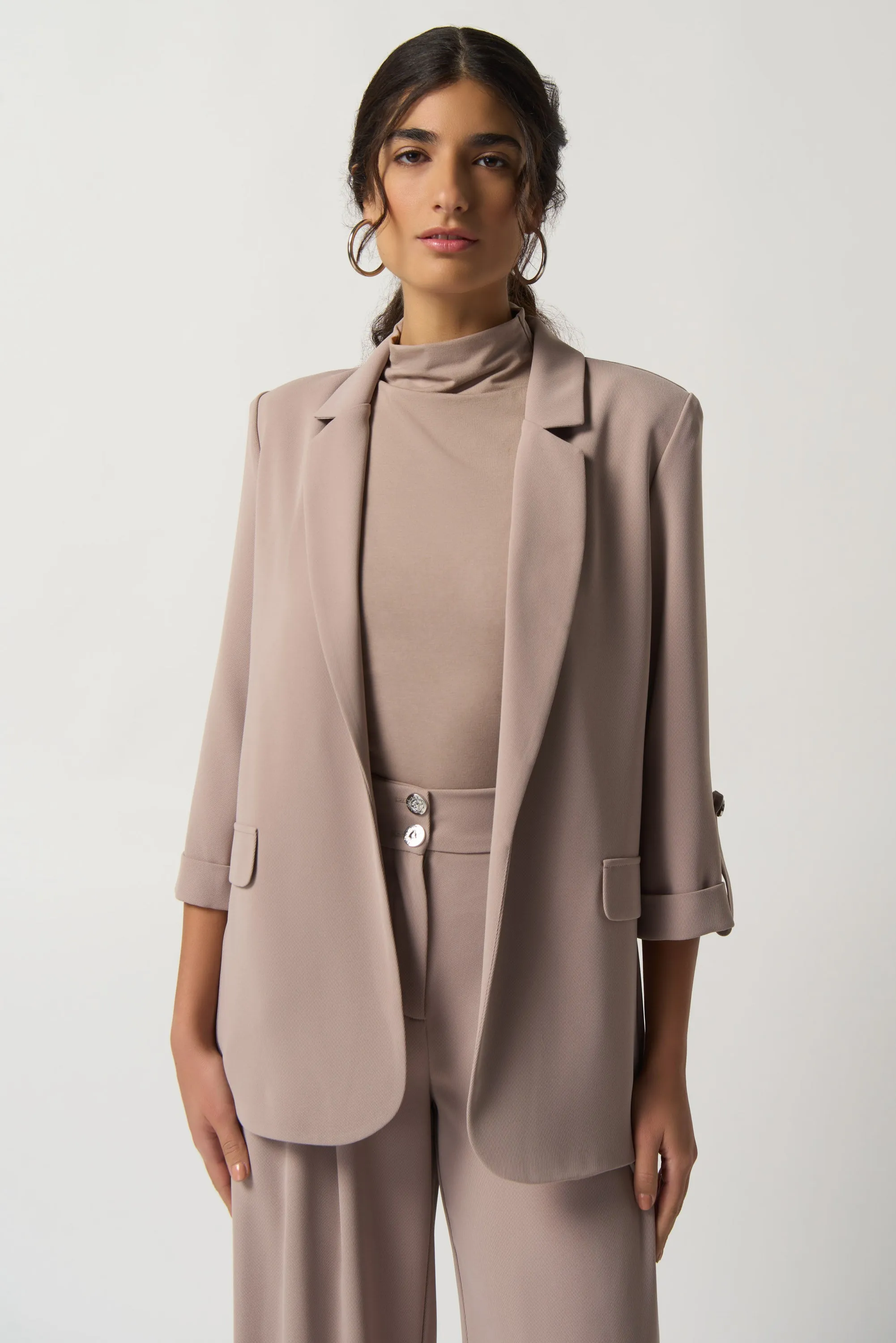 Latte Notched Collar Blazer